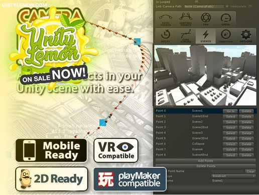 UnityLemon's tweet image. Camera Path Animator - Animate Cutscenes with Splines is on sale !!! Only $20 #unitylemon #unity #assetstore #sales assetstore.unity3d.com/en/#!/content/…
