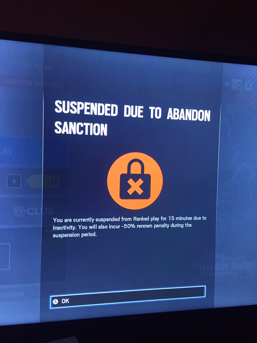 Supernothing47's tweet photo. Hey @Rainbow6Game how does my whole teams game crash at the same timeand we lose our renown? Fix your game. WTF #fucksiege https://t.co/oRF2ADSuoa