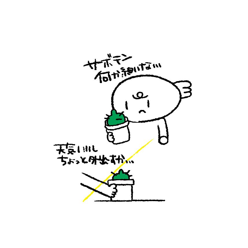 夫メモ サボテン 