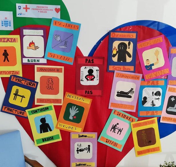 CCVirgenBlanca's tweet photo. Desde la asignatura de #EducaciónPlásticayVisual el alumnado de 1°ESO trabaja los pictogramas dentro del proyecto 

#PrimerosAuxiliosySalud
#ILoveAprender❤️
#CCVirgenBlanaLeón #leonesp
@FundEducere https://t.co/dBcLsbCIHM