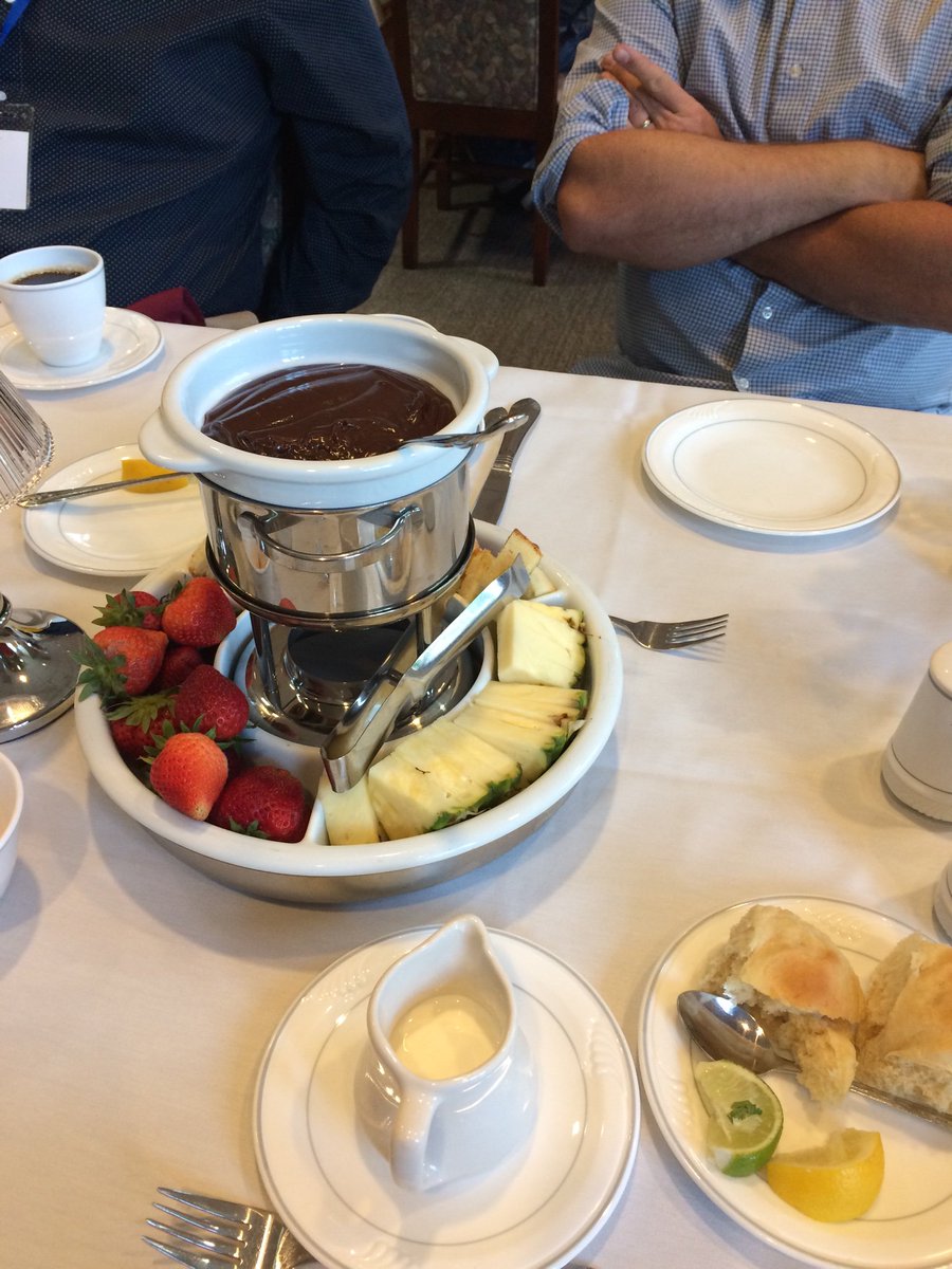 Best PD ever comes with fondue for dessert #KFPD19 @MsJohnson_PWMS @cchscomteacher <a href="/honeycutt_math/">Tyler Honeycutt</a> <a href="/don_al2001/">Al Donaldson</a>