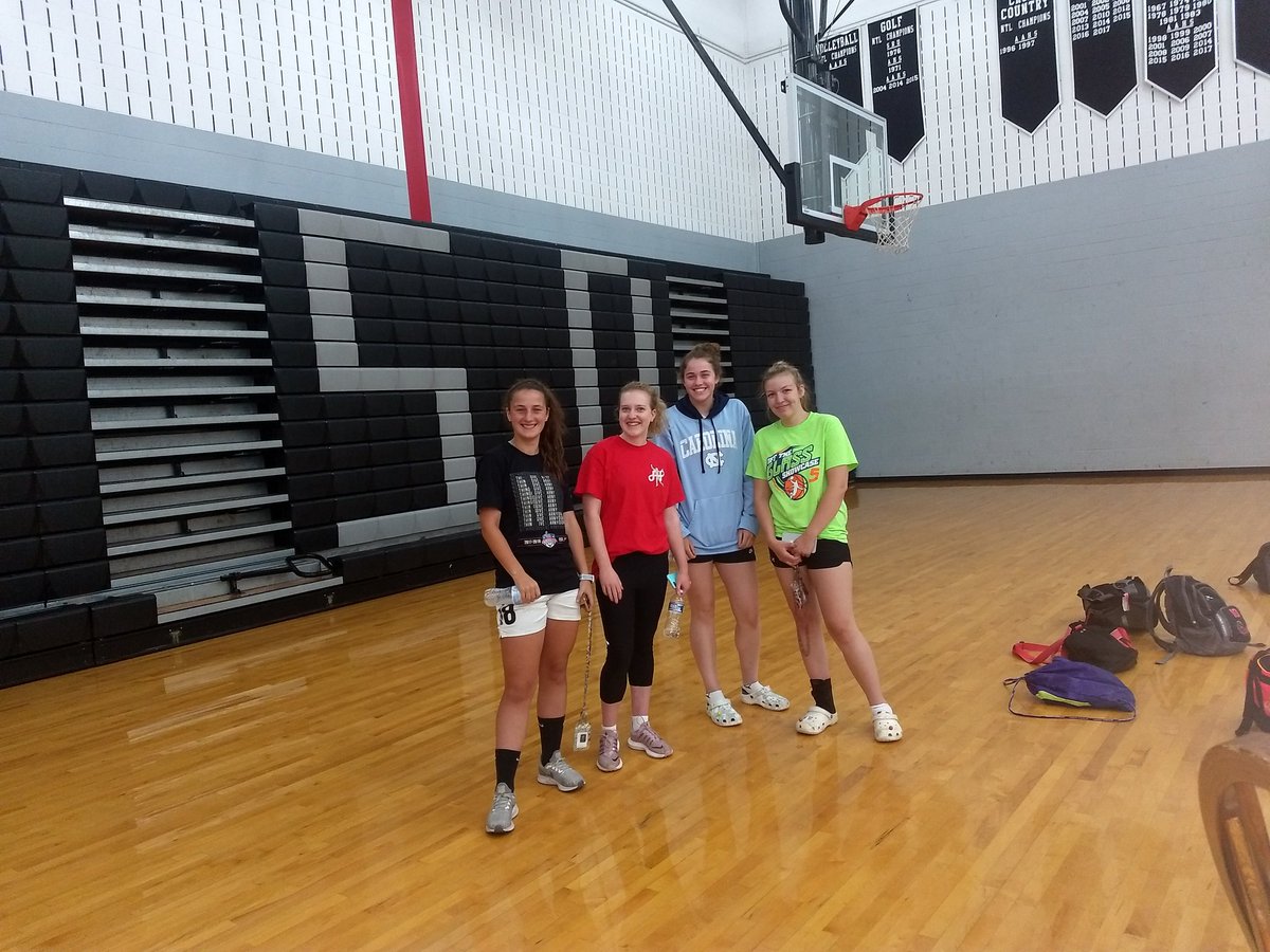 Athens varsity girls out tonight supporting JV team at summer league