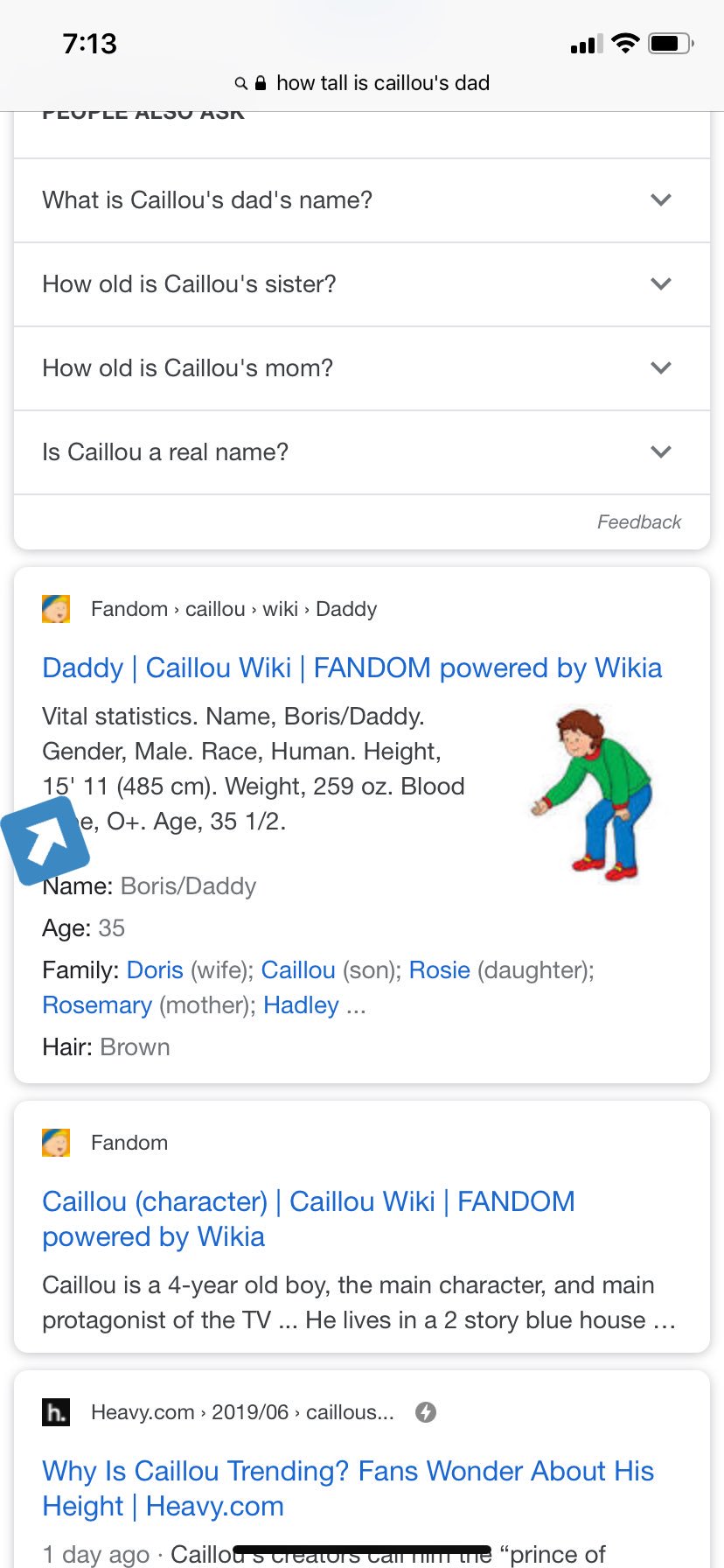 𖤐 𝐬𝐚𝐢𝐧𝐭 𖤐 On Twitter Excuse Me Caillou S Dad Is 15 Feet