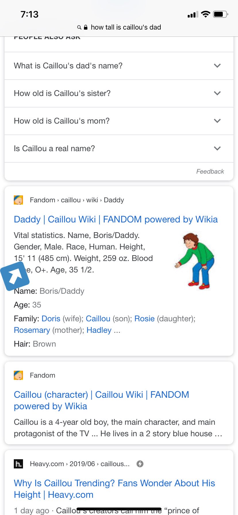 Caillou Height Wiki