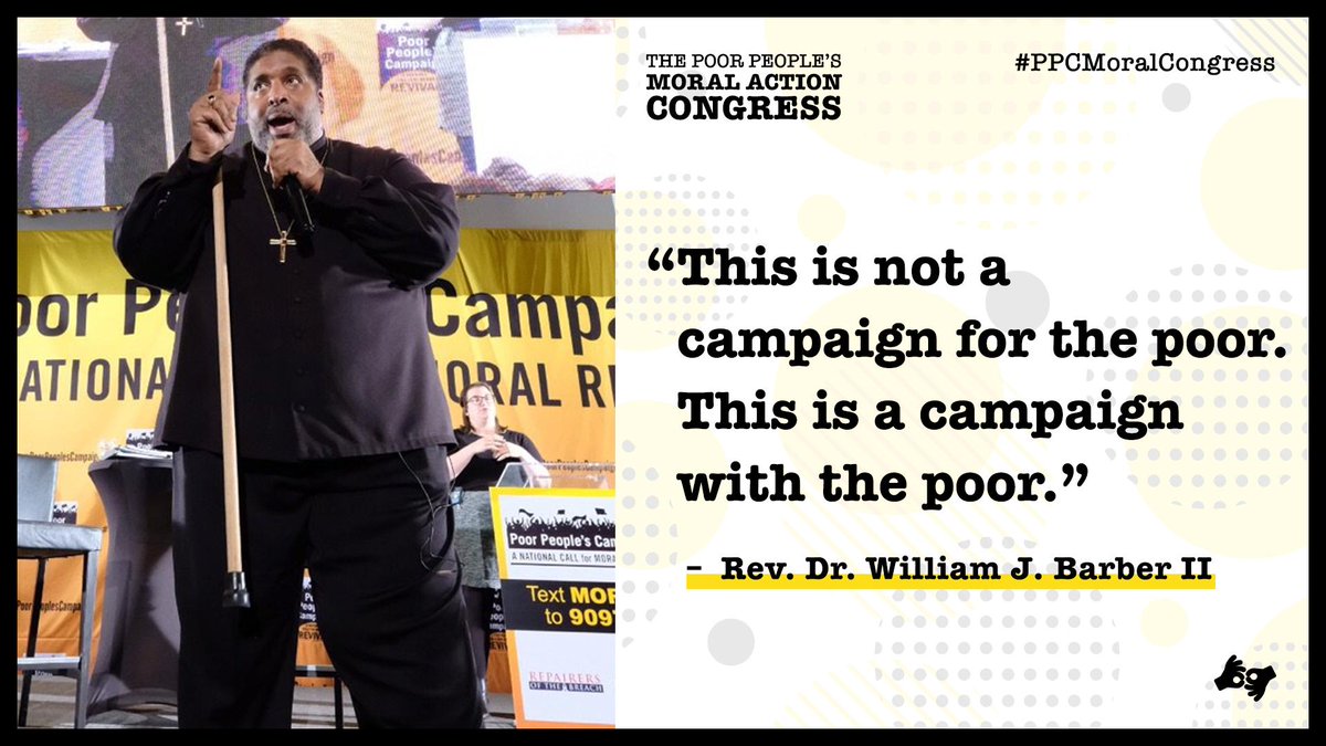 UniteThePoor's tweet photo. .@RevDrBarber says the #PoorPeoplesCampaign is not a movement for the poor, it's a movement WITH the poor. Policy makers are about to see what that means. #PPCMoralCongress https://t.co/EArdMKnuw7