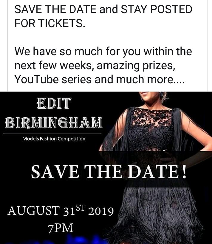 riccoentuk's tweet photo. @EditBirmingham save the date 31/08/2019
#modelswanted #modelscastings #photographers #tripabroad #modelsportfolio #modelling #fashionmodel #highfashion #couture #stunning #beauty #picoftheday #bhfyp #inspire #castingcall #brirminghamuk #instafashion #models #editbirmingham https://t.co/VPmu1EeisZ