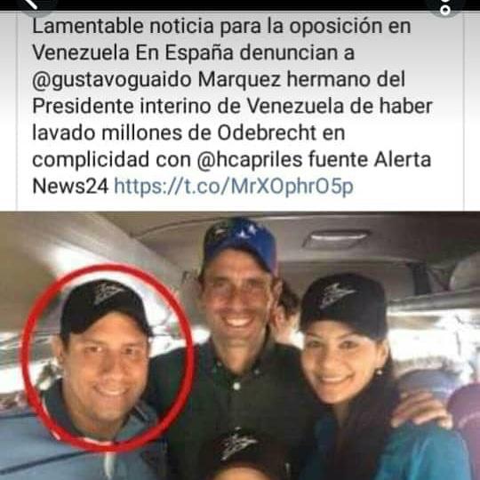 J230370's tweet photo. Cuando hablara la oposiciòn de los guisos de la Familia Guaidó Capriles Ledezma Allup con los corruptos de Corpoelec que están refugiados en España. Villalobos Y Betancourt estafaron a través de estos testaferros. https://t.co/NbMOVcTSlj