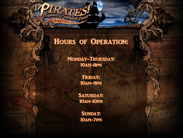 pirates_ghosts's tweet photo. Pirates is open EVERYDAY THOUGH SUMMER.  Come get your Arrrrghh on. https://t.co/wqBMcGPinP