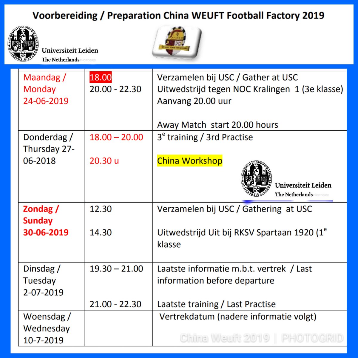 LVV_FF's tweet photo. #FootballFactoryGoesChina
Vandaag begint de Nederlands voorbereiding op China Weuft 2019 voor de #studenten van Football Factory ! #studentlife #studenteninchina #Students in #China #Weuft2019 https://t.co/2GhNMmDfKi https://t.co/q2KUgppp5J