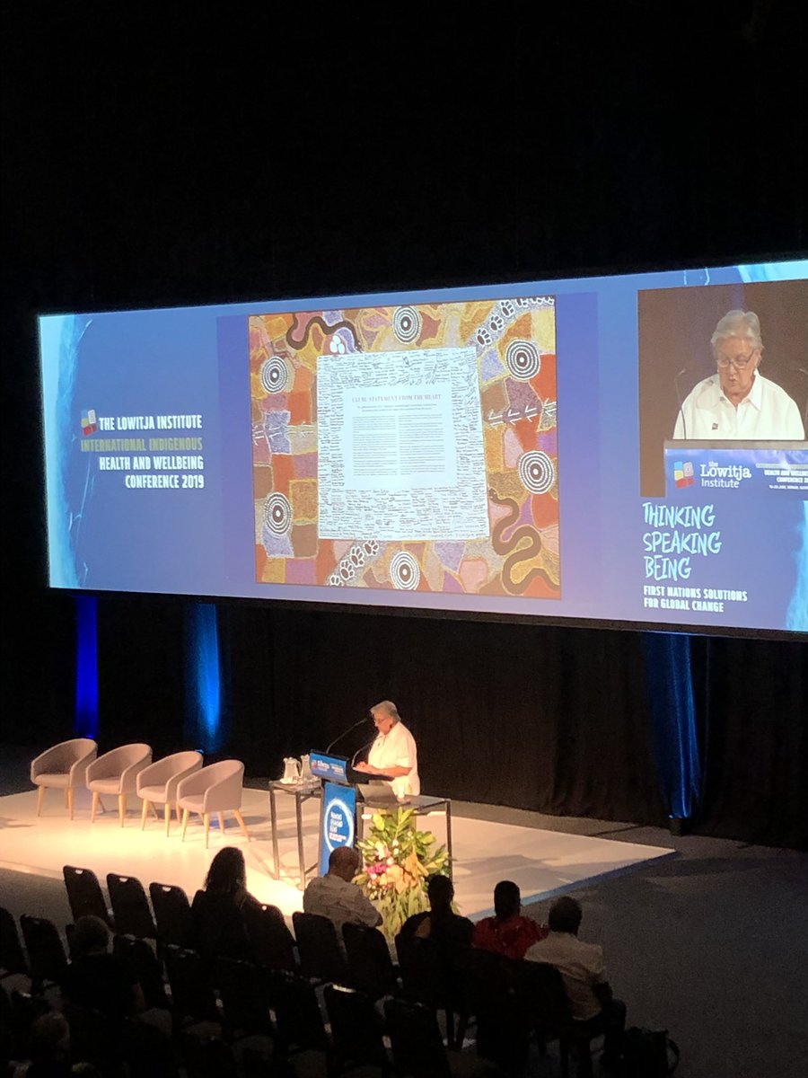 Aunty Pat Anderson welcomes delegates to the #LowitjaConf2019, reminding us of our responsibility to our ancestors and our future. #BlackMatriarchy ✊🏾