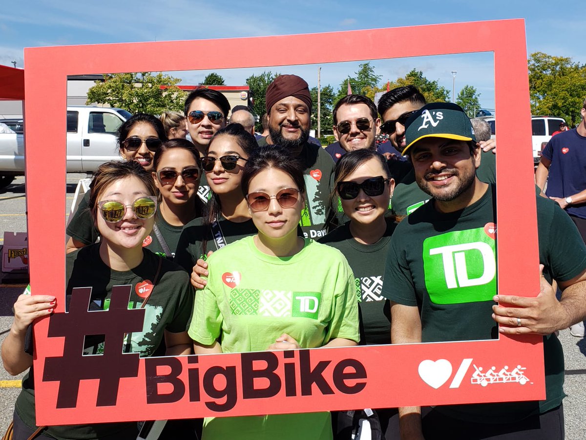 KayleeKw_TD's tweet photo. Kicking off #EAW2019 strong by participating #Bigbike for @HeartandStroke! Ride to care and create  more survivors🚴‍♀️🚴‍♂️ #SDNW #TDFleetwoodFam @LowenTrang_TD @CarrieKim_TD @GurjivChahil_TD https://t.co/e2DuvmejC6