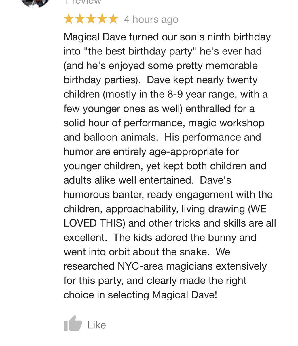 magicaldave's tweet image. #ilovemyjob #magicaldave #5stars #magician