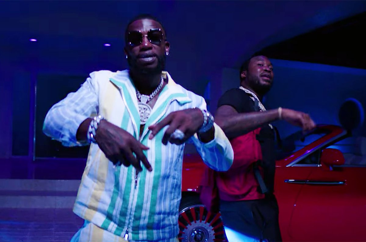 billboard's tweet photo. .@Gucci1017 &amp; @MeekMill throw an epic house party in wet-n-wild #BackwardsVideo https://t.co/FJ1slmo7wg https://t.co/i4KCuHoEUx