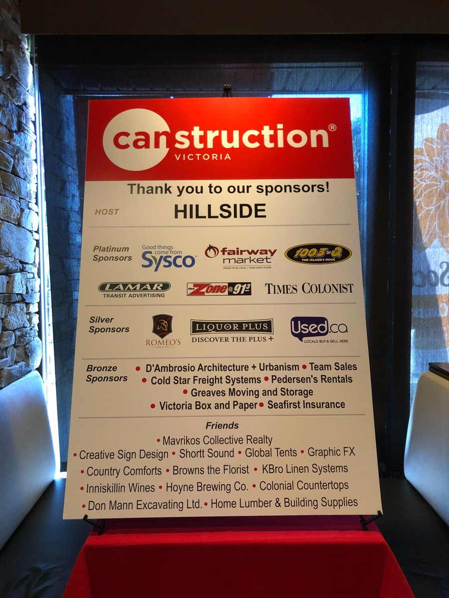 Our final thank yous go to our 13 'Friends' Sponsors. Without the support of likeminded companies throughout #yyj this event wouldn't be possible. We are so grateful for each &amp; every one of you <a href="/MavCollective/">Mavrikos Collective</a> <a href="/GraphicFXSign/">Graphic FX Signworks</a> <a href="/ColonialCtops/">Colonial Countertops</a> <a href="/brownsflower/">brownstheflorist</a> <a href="/HoyneBeer/">Hoyne Brewing Co.</a> <a href="/InniskillinWine/">Inniskillin</a>
