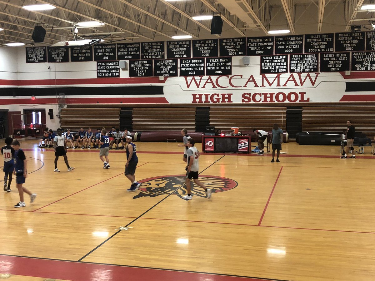 WaccamawHoops's tweet photo. Summer basketball started today! Thanks to our friends in N. Myrtle Beach for coming to see us today at WHS. Never too early for basketball season. 🏀💪🏾💪🏻 https://t.co/unZYSUfU3b
