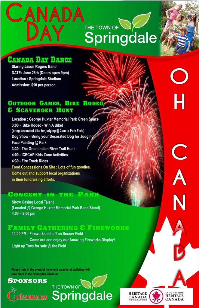 springdalebound's tweet photo. Join us on July 1 to celebrate Canada Bday #canadaday #foodandfun #ohcanada https://t.co/xhlZITuQSO