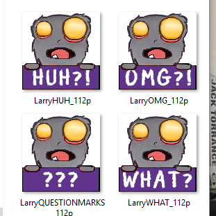 LarryIRL's tweet photo. Opinions on these please, what should the text say? #ContentMonsters #LarryIRL #TwitchEmotes #Art #WIP #HalpPlease https://t.co/9xlQzZOa6J