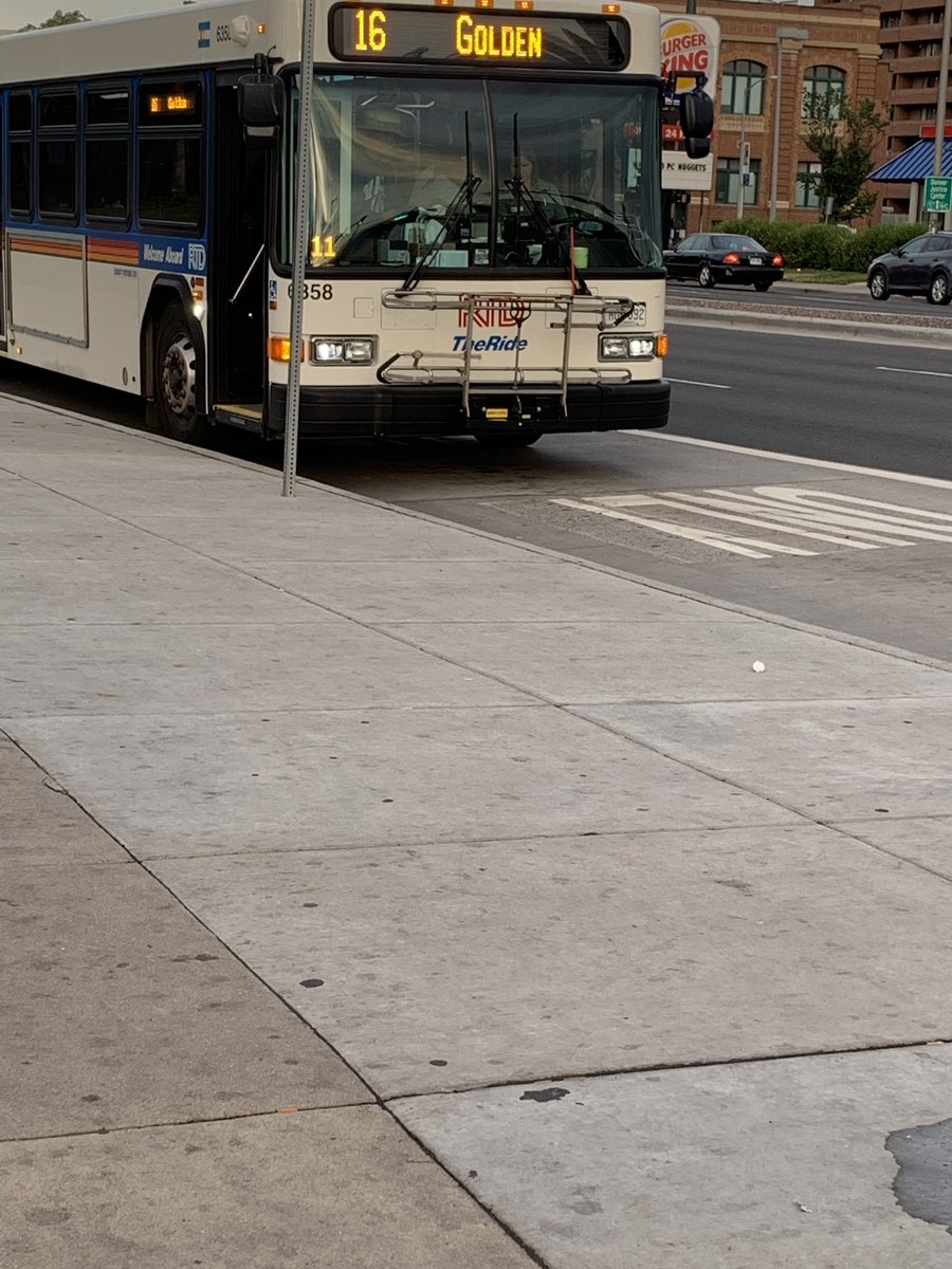FRLaxBro's tweet photo. @RideRTD if the bus isn't announcing the stops, per ADA guidelines shouldn't the operator be announcing the stops? If I was hard of seeing I wouldn't know where to get off. Bus 6358, block 11, rt 16➡️golden https://t.co/2v7V6e3U8i