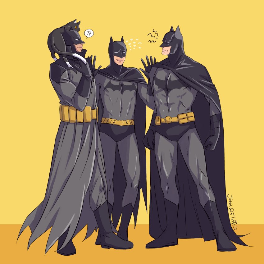 Batman Damian Wayne, Dick Grayson, Bruce Wayne. 