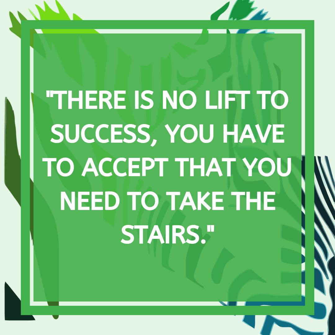 Mindset Change #PositiveLiving
As hard as it may be, we need to take the stairs.