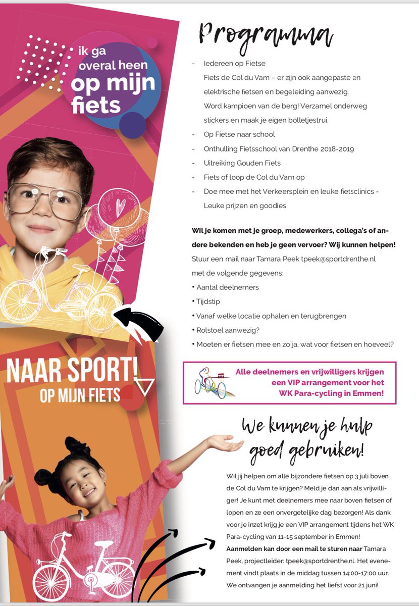 We hebben al een mooie deelnemerslijst en het is hartverwarmend om te zien hoeveel vrijwilligers zich al melden om dit tot een succes te maken! Je kunt je hier aanmelden: opfietseindrenthe.nl/iedereen-op-fi… <a href="/ColduVam/">ColduVam</a> <a href="/OpFietseDrenthe/">Op Fietse in Drenthe</a> #iedereenopfietse