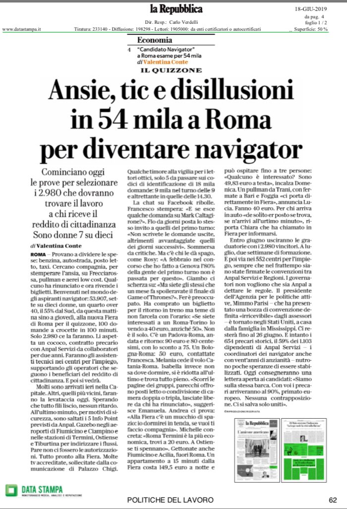 CrackJobsAct's tweet image. #18d #redditodicittadinanza Ansie, tic e disillusioni per diventare #navigator. #AnpalServizi avrà il 90% precari. La lettera aperta ai #navigator degli operatori precari via @valconte @repubblica