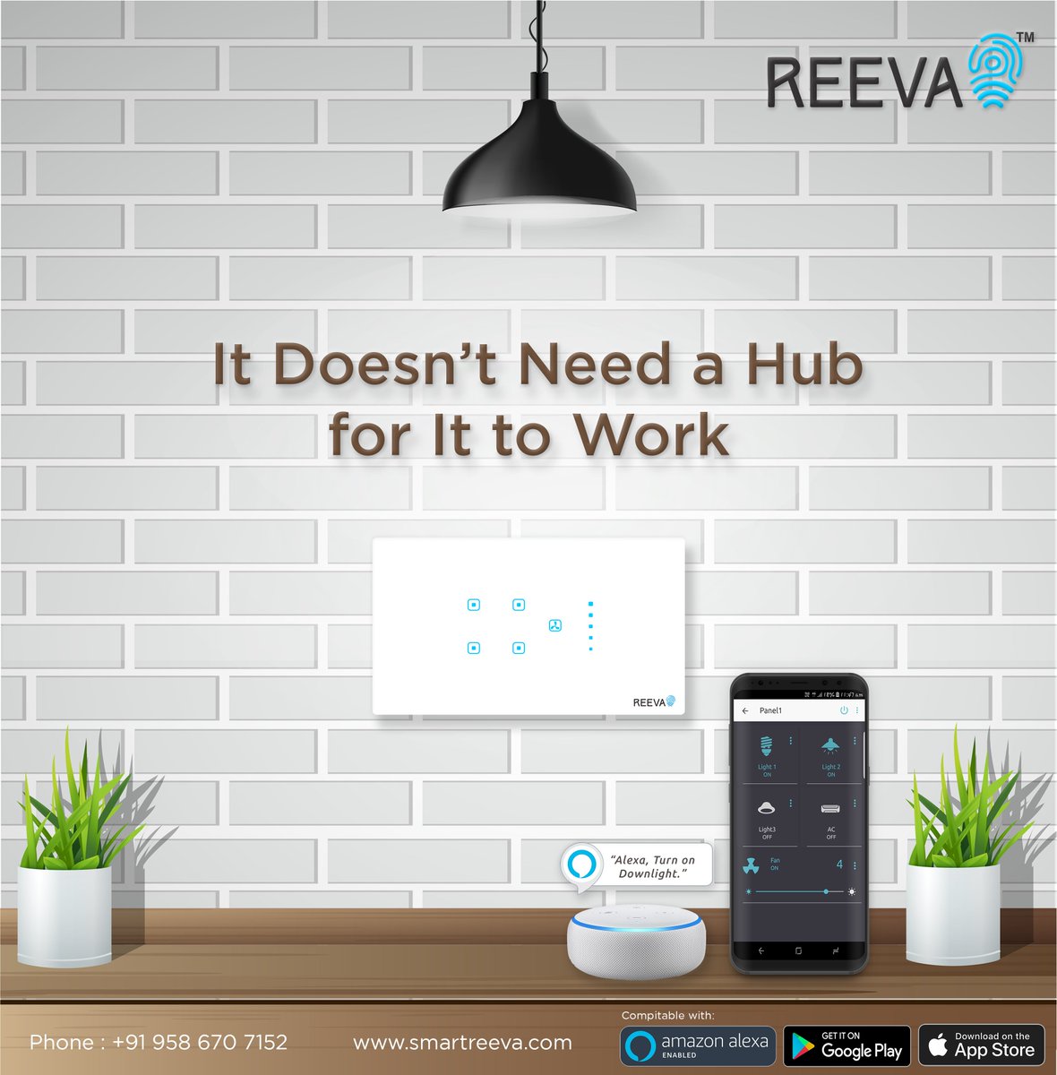 ReevaSmart's tweet photo. It doesn't need a hub for it to work                                                                  #SmartCities #smart #smarthomes #smarthome #AUTOMATION #homeautomation #Gujarat #Hub https://t.co/O6J2igOFJS