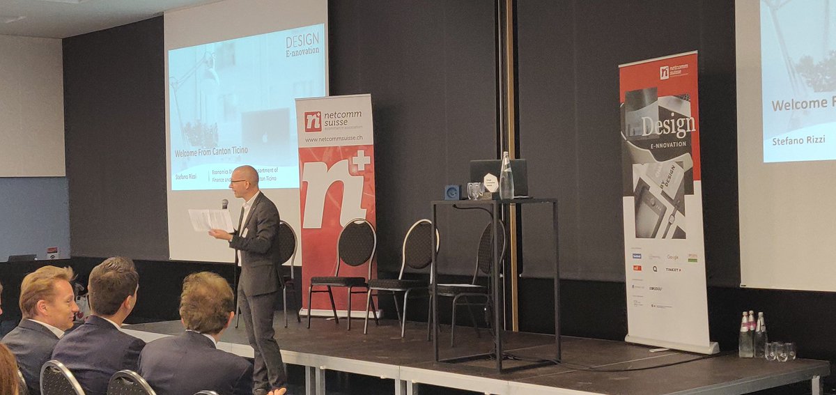 netcommsuisse's tweet photo. @stefanorizzi_ch speaking today at the #NetcommSuisse #design_ennovation event today. Thank you for your precious support! https://t.co/jIvRo08z1o