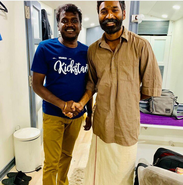 rameshlaus's tweet image. A recent pic of #PariyerumPerumal Dir #MaariSelvaraj and @dhanushkraja 

His next movie is with Dhanush
