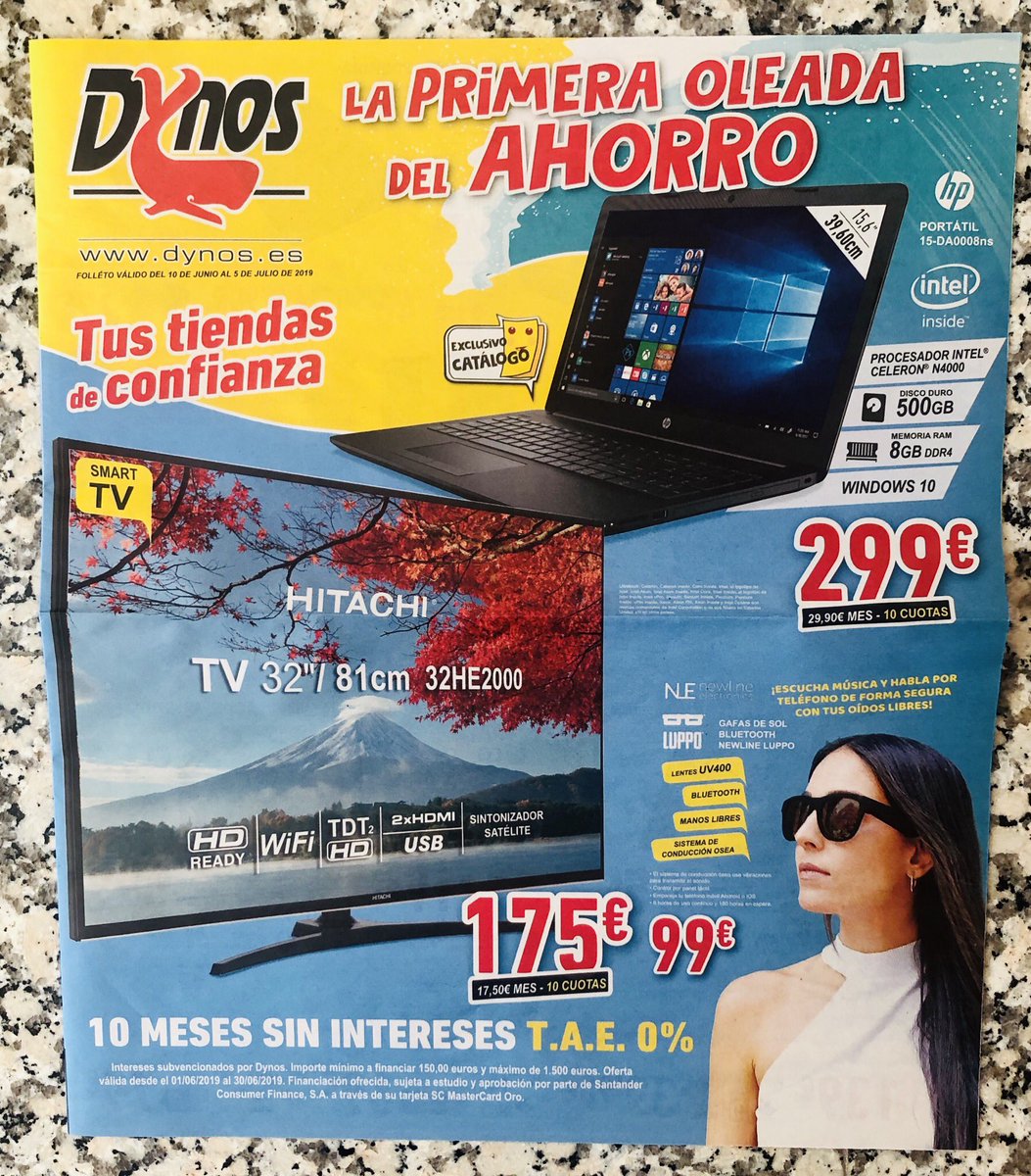 nLineaConTeruel's tweet image. Ofertas en DYNOS TERUEL hasta el día 5 de julio. #dynos #informática #televisiones #móviles #impresoras #portátiles.