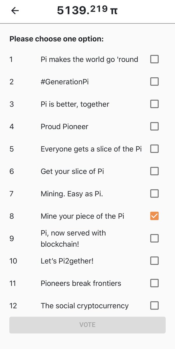 MinePiNetwork's tweet photo. The final 12 t-shirt slogans are being voted on, make sure your voice is heard by choosing which one you like most! https://t.co/wDwO2IwvXT