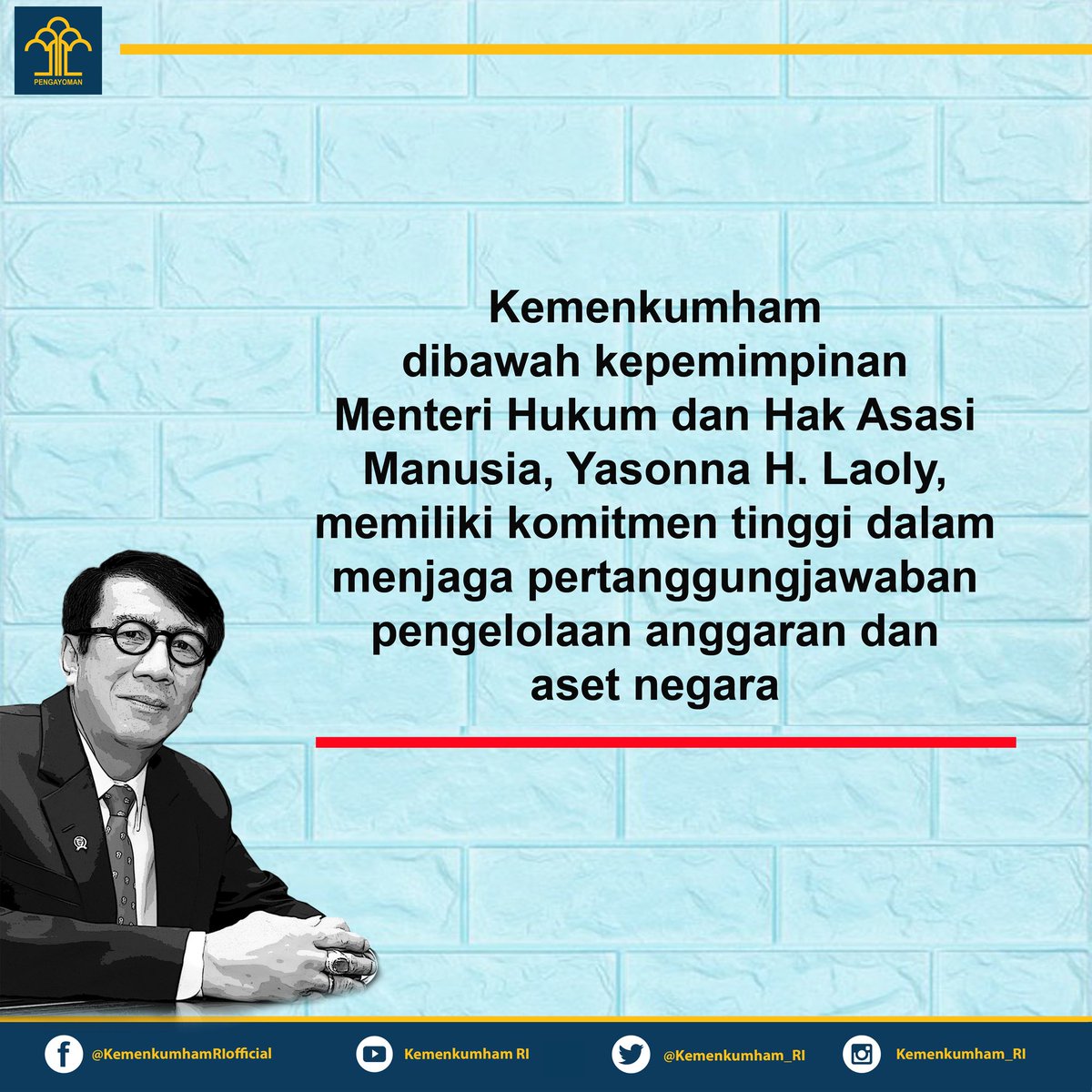 RLarantuka's tweet photo. Kemenkumham dibawah kepemimpinan Menteri @LaolyYasonna memiliki komitmen tinggi dalam menjaga pertanggungjawaban pengelolaan anggaran dan aset negara #QuattrickWTPKumham #KolaborasiBerkinerja #KamiPASTI https://t.co/PqbHQEXVmO