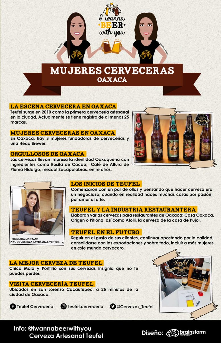La mujeres oaxaqueña en la escena cervecera. #Oaxaca #beer #beerlover #artesanalesdeverdad #cerveceriateufel #chicamala #cervezaartesanal #cazachelas