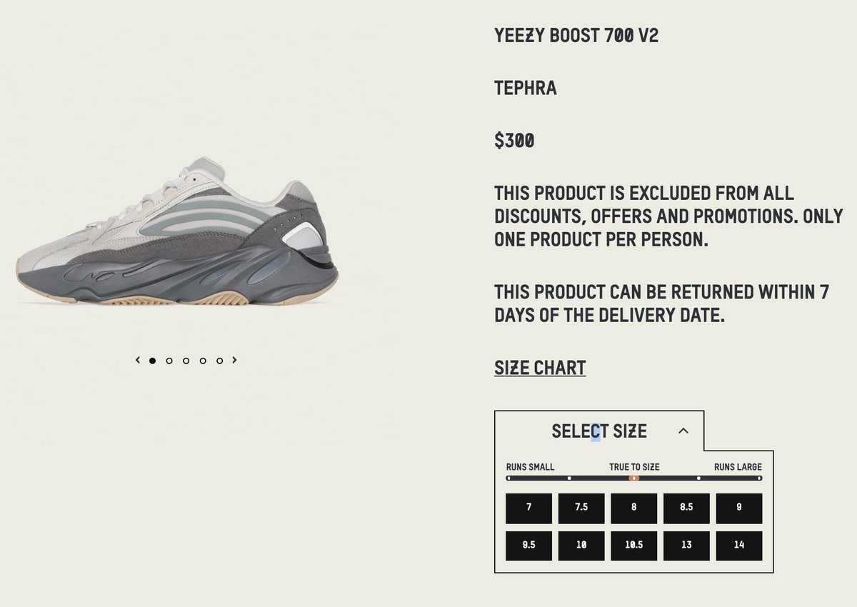 yeezy 700 sizing guide