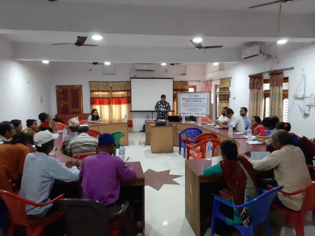 safbin_caritas's tweet photo. Our team is organising the screening and validation workshop by bringing together all the #stakeholders in #Bardiya District of #Nepal. Stakeholders will provide their inputs and suggestions on the candidate models suggested by the farmers and team to conduct #OFAR. #ZeroHunger https://t.co/cN7r6Ce2Pr