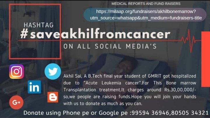AryaPratish's tweet photo. #SaveAkhilfromcancer even god too have no heart ❤️...😣 Save mr.Akhil from cancer..
We r the creaters so help our friend..
@TheDeverakonda
@iamnagarjuna
@IamSaiDharamTej
@RaashiKhanna
@MsKajalAggarwal
Vadina gaaru plzz help @upasanakonidela
my god
@msdhoni https://t.co/4Nudg0XViu