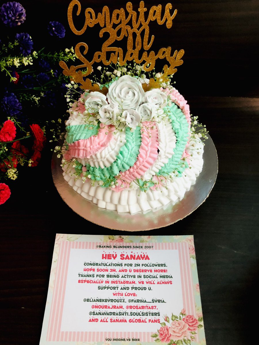 bakingblunders's tweet image. Congratulations @sanayairani for 2M insta family from @sanayadrashti.soulsisters .
.
.
#bakingblunders 
#bakingblunderssince2007