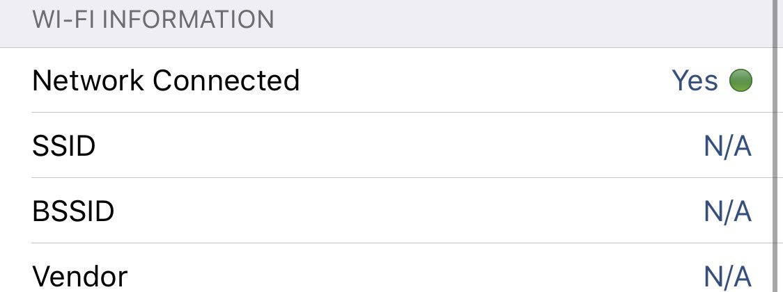 typcn_com's tweet photo. Apple finally killed CNCopyCurrentNetworkInfo https://t.co/ADIsOA0BA3
