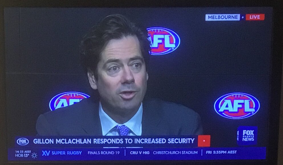 FFS #GillonMcLachlan looks like a person who has spent much time at the footy outside corporate boxes, nor does he care much about what happens outside corporate boxes

Reminds me of former Cricket Australia CEO James Sutherland - #BlameFree

#AFL @3AW693 @TJch9 @9NewsMelb