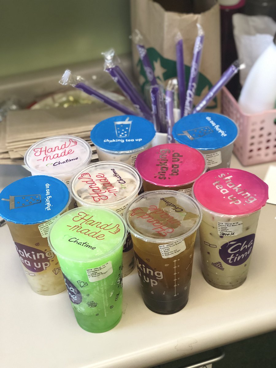 Team Appreciation Week!! Starting with BubbleTea!!  Thanking and Appreciaiting Each Other! We WIN as team👍 Lets’s go 9520!! #TDCanadaTrust #EAW2019 #TD9520 #BetterBank #TeamSuccess <a href="/WesHo_TD/">Wesley Ho</a> @danachung_ @NadineHalstonTD <a href="/AmynJessa_TD/">Amyn Jessa</a>