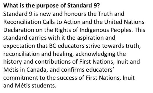AnikaMBrandt's tweet photo. There are now 9 Professional Standards for #BCeducators. Read more:
https://t.co/4PpXiKvVuZ
#bced #bcedchat #TRC #Indigenous #reconcilation #UNDRIP #waysofknowing 
h/t @TriciaStobbe @RosePillay1 https://t.co/GyS7UCDJey