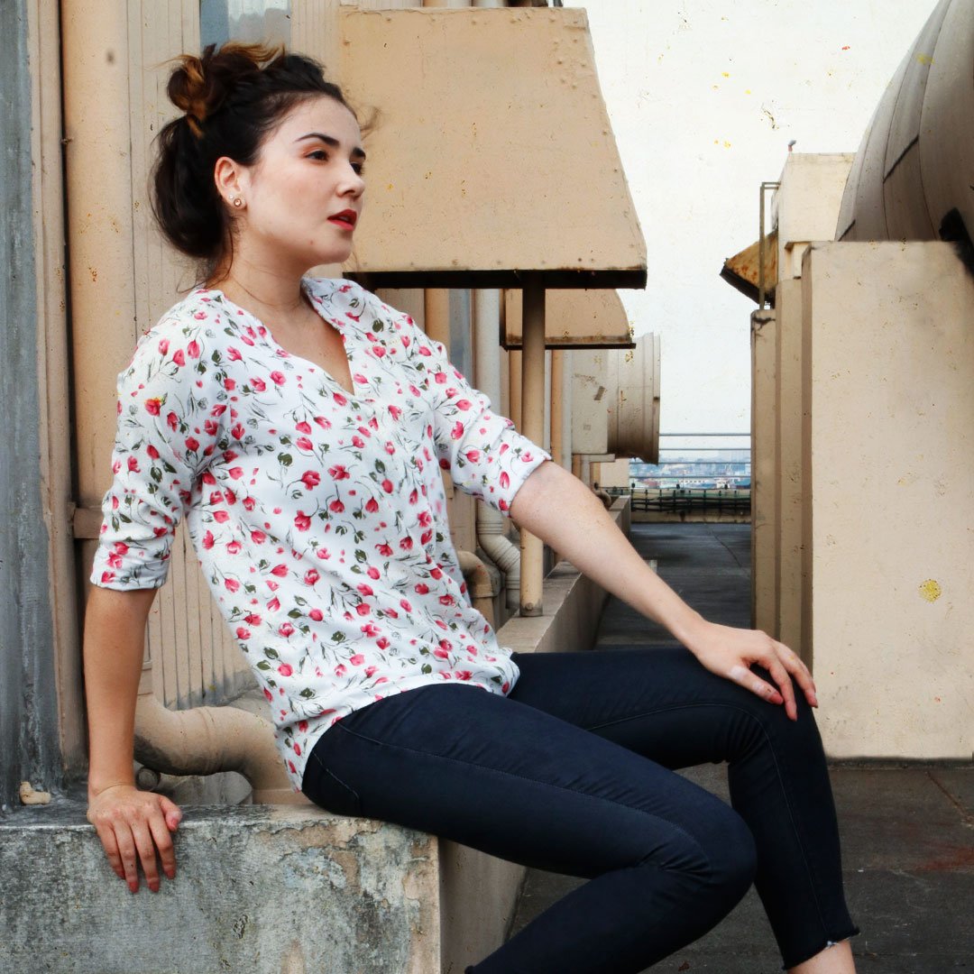 Because floral polo blouse is always a mood! Stay trendy by shopping from our collection online at freegojeans.com/women-11/cloth…! #FreegoJeans