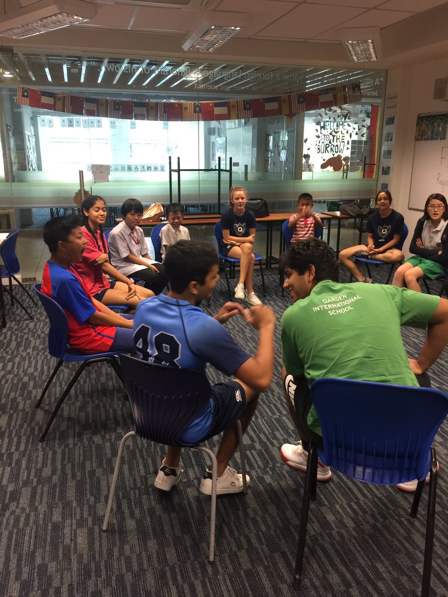 F3 Getting to know each other this morning.  <a href="/gismalaysia/">Garden Int'l School</a> #gisroteaching19
