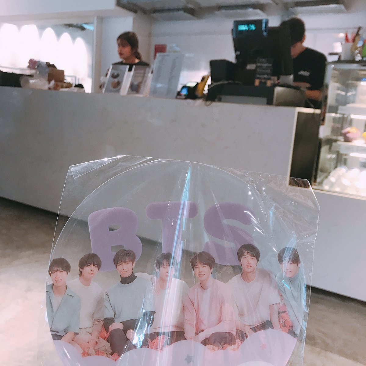 1426fan's tweet photo. #ForeverWithBTSCafe 

We will be giving out the fans and stickers at 2.00pm! Please do not crowd around our table till then! 😭 

Once we start to give out do take one and immediately leave our table to avoid overcrowding! 🙏🏻

We are also selling mini fanpacks 🌟 https://t.co/NSwsW1flVO