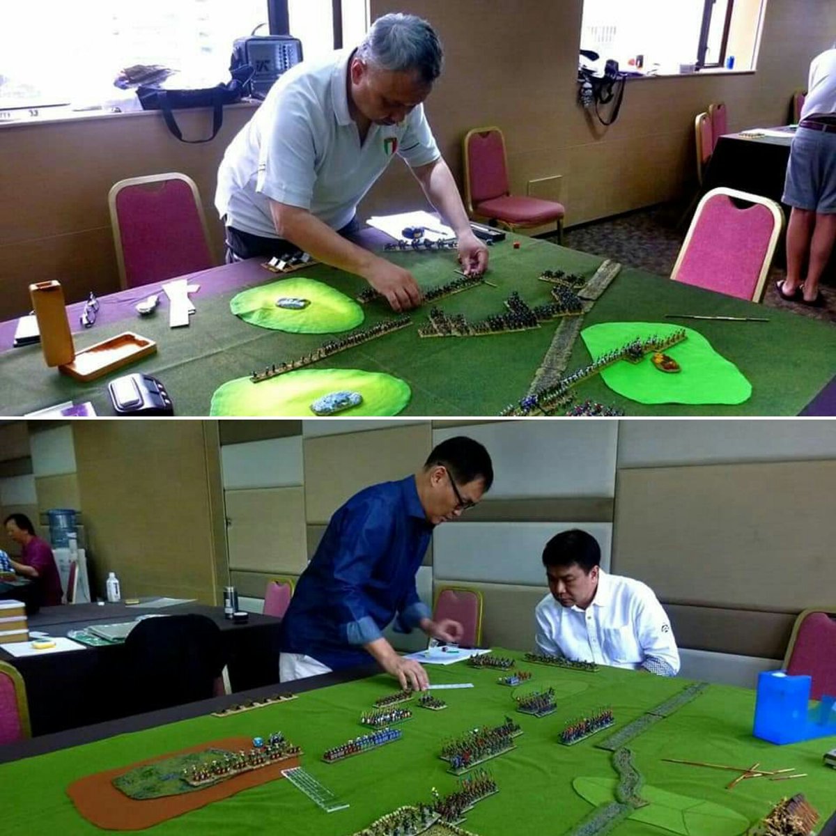 christop_chu's tweet photo. 5 DBMM from Book 1-4 were played at the HKSW meeting on 15, June 2019 at KITEC, HK.The match up are : Carthaginian vs Achaemenid Persian /Later Sargonid Assyrian vs Skythian/Late Imperial Roman vs Koguryo/Thematic Byzantine vs Middle Imperial Roman &amp; Medieval German vs Ottoman https://t.co/fYa39eJqDv