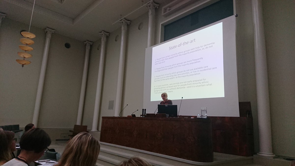 Dementia in a time of migration. Inspiring presentation by keynote speaker Charlotta Plejert #Atypical2019
