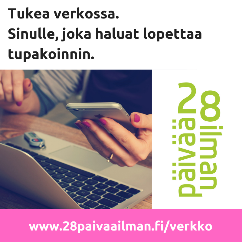 SavutonKunta's tweet photo. Verkkotapaamisista tupakoinnin lopettajat saavat tukea myös kesällä. #savuton #28dayswithout #tupakoinninlopettaminen https://t.co/yNj0fvfezw https://t.co/jvDnjA9nJe