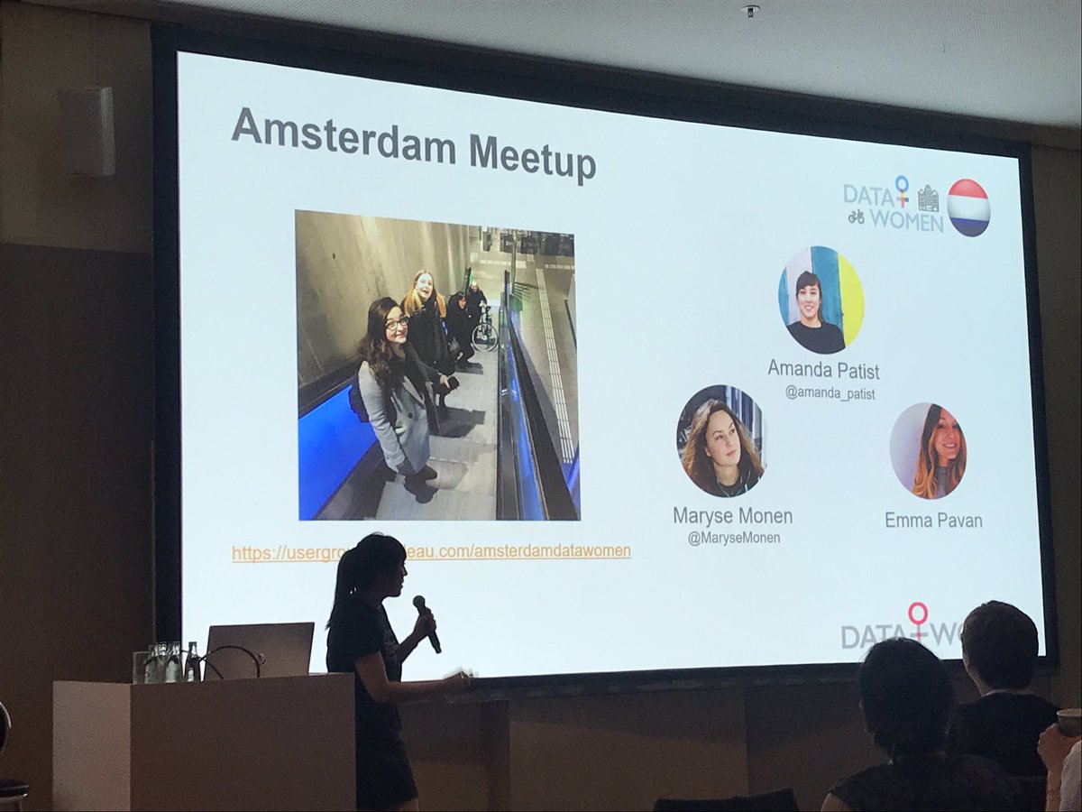 Introduction of some great women working with data at the Data plus Women session at #TCE19. Proud that our #HvA graduate <a href="/MaryseMonen/">✨ Maryse ✨</a> is part of this community! 😃<a href="/women_data/">Data+Women Netherlands</a> <a href="/CMI_HvA/">CMI HvA</a> #data19