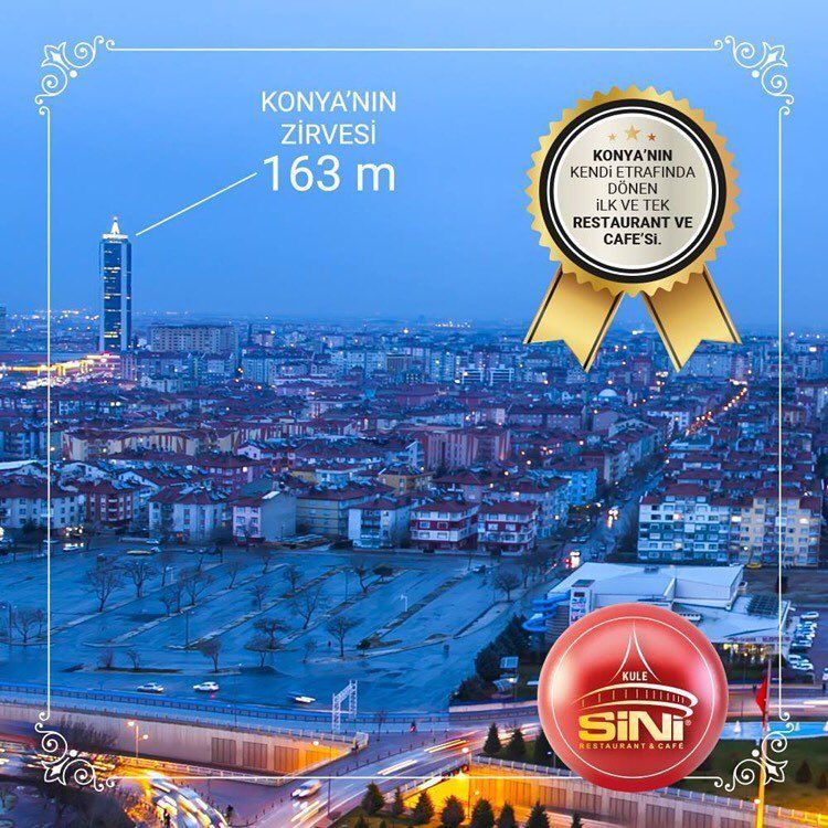 kulesini's tweet photo. Konya’yı 163 metre yükseklikten seyretmeye ne dersiniz?
#360Duygu #kulesini #restoran #lezzet https://t.co/cIgHwQ9CN5