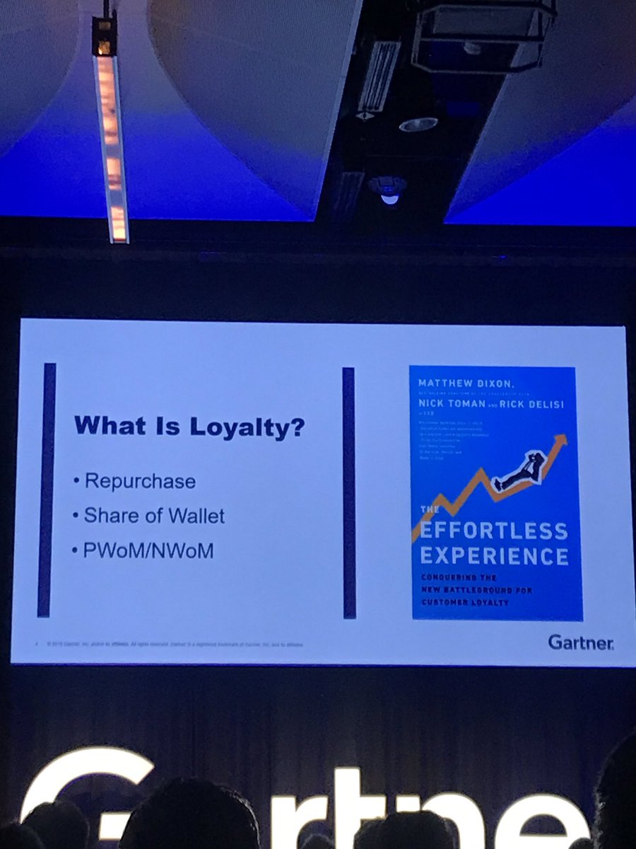 SRMiddlebrook's tweet photo. The truest test of loyalty is when something goes wrong.
#GartnerCX

Also learning new acronyms...
Because we need more in this industry. 
#PwOM #nwom https://t.co/mvBAIgL93V